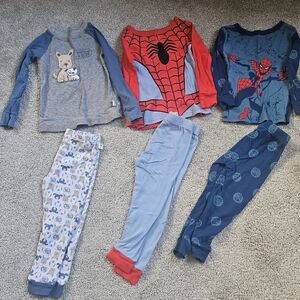 Toddler 3T Boys Long Sleeve Pajamas Sets Spiderman And Other,  3 Sets
